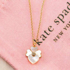 NWT Kate Spade Precious Pansy Mother of Pearl Necklace Brand New